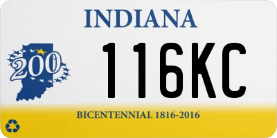 IN license plate 116KC