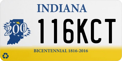 IN license plate 116KCT