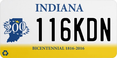 IN license plate 116KDN
