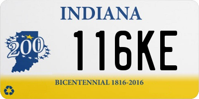 IN license plate 116KE
