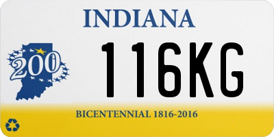 IN license plate 116KG