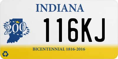 IN license plate 116KJ