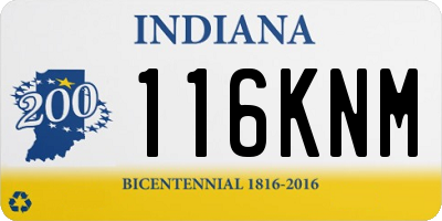 IN license plate 116KNM