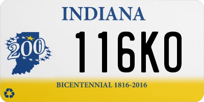 IN license plate 116KO