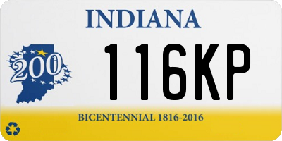 IN license plate 116KP