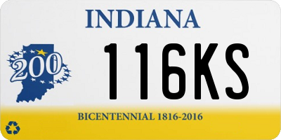 IN license plate 116KS