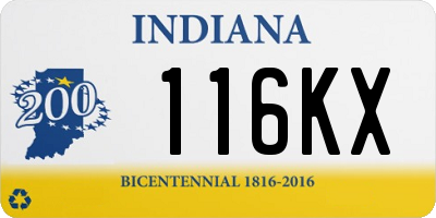 IN license plate 116KX