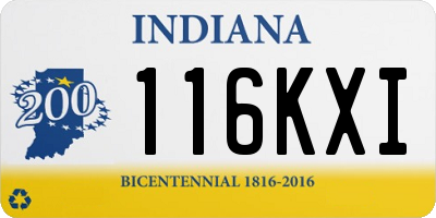 IN license plate 116KXI