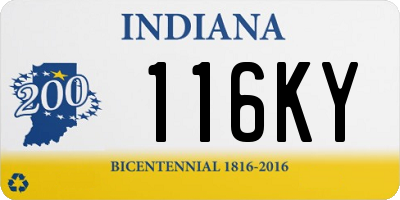 IN license plate 116KY