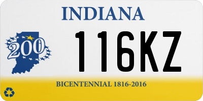 IN license plate 116KZ
