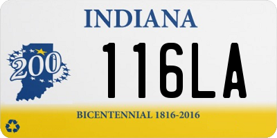 IN license plate 116LA