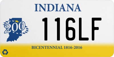 IN license plate 116LF