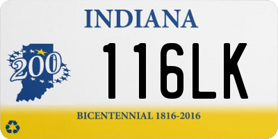 IN license plate 116LK