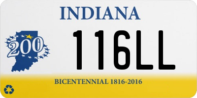 IN license plate 116LL