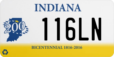 IN license plate 116LN