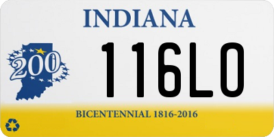 IN license plate 116LO