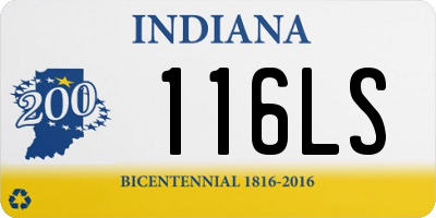 IN license plate 116LS