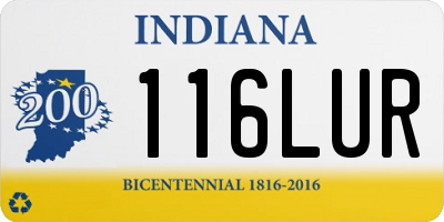 IN license plate 116LUR