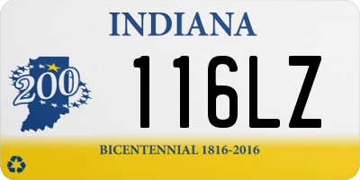 IN license plate 116LZ