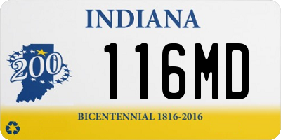 IN license plate 116MD