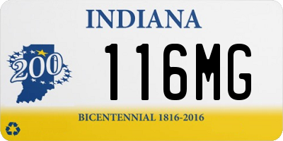 IN license plate 116MG