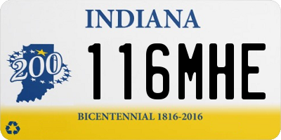 IN license plate 116MHE