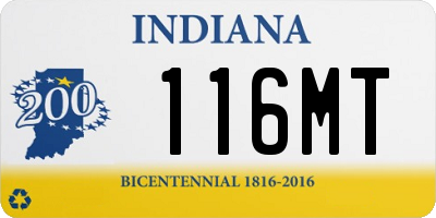 IN license plate 116MT
