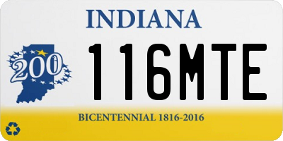 IN license plate 116MTE
