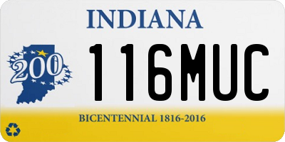 IN license plate 116MUC