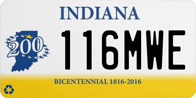 IN license plate 116MWE