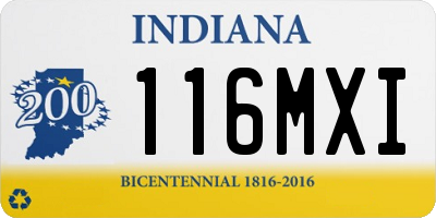 IN license plate 116MXI