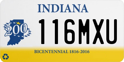 IN license plate 116MXU