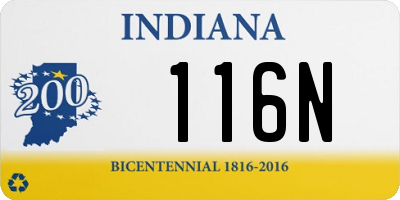 IN license plate 116N