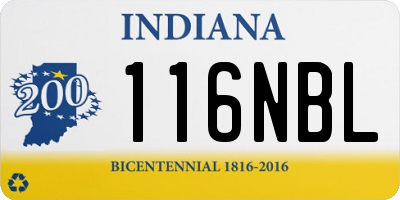 IN license plate 116NBL