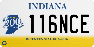 IN license plate 116NCE
