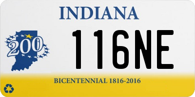 IN license plate 116NE