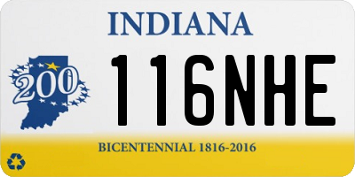 IN license plate 116NHE