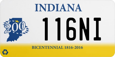 IN license plate 116NI