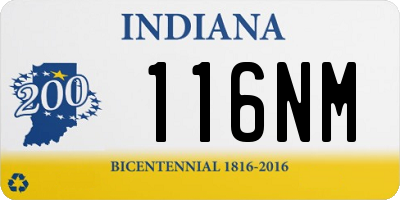IN license plate 116NM
