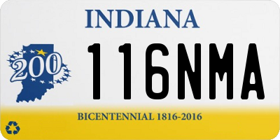 IN license plate 116NMA