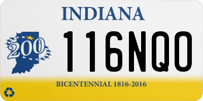 IN license plate 116NQO