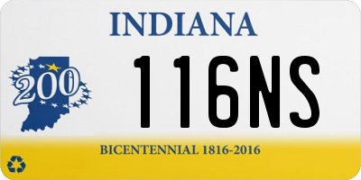 IN license plate 116NS