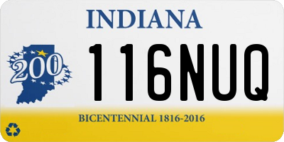 IN license plate 116NUQ