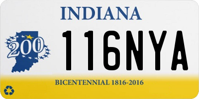 IN license plate 116NYA