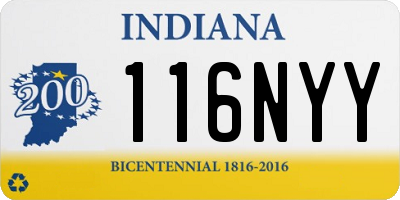 IN license plate 116NYY