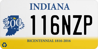 IN license plate 116NZP