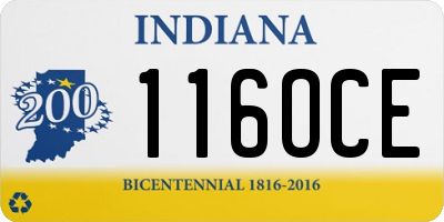 IN license plate 116OCE
