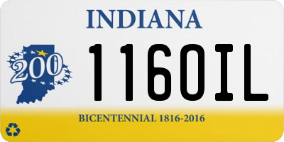 IN license plate 116OIL