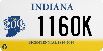 IN license plate 116OK