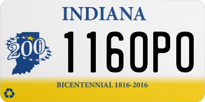 IN license plate 116OPO